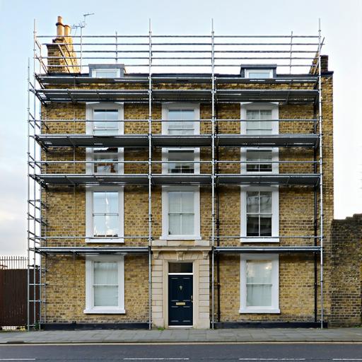 Listed Georgian townhouse under scaffold