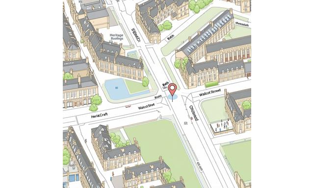 Map showing Bath Heritage Roofing & Craft location on Walcot Street
