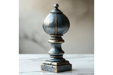 Decorative lead finial freshly cast